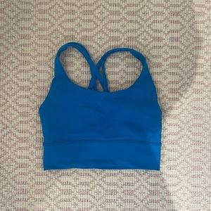 Lululemon Energy Longline Bra in Light Blue